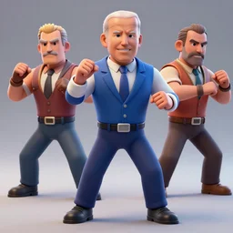 3 d model of joe biden character in fighting game, stylized 3 d graphics, hdr, ultra graphics, ray tracing, 4 k image