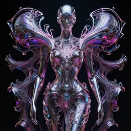 cyberpunk neon metallic by zaha hadid, iris van herpen and rick owens. highly detailed, hyper - real, very beautiful, intricate fractal details, very complex, opulent, epic, mysterious, polished, futuristic design, trending on deviantart and artstation