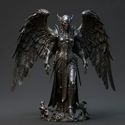 complex 3 d render hyper detailed ultra sharp angel of death, d & d, medieval dark fantasy, octane render, art by takeshi obata & satoshi kon