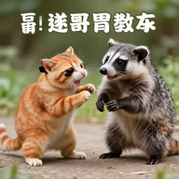 opossum fights orange cat emoji and wins forever