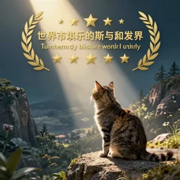 cat discovers new world