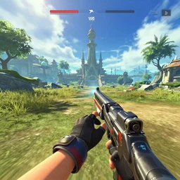 Kingdom Hearts 3 as a First Person Shooter game, Sora with a gun, Fallout 4 inspired screenshot of kingdom hearts 3, uhd 4k, unreal engine 4, stunning visuals with rtx on, trending on artstation, Disney Square Enix and Fortnite Crossover
