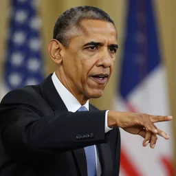 “ a close up photo of obama dabbing ”