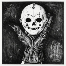 freddy krueger's glove by kathe kollwitz, black and white woodcut, expressionism