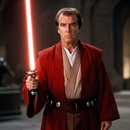 film still of jack nicholson as a jedi in the new star wars movie, 4 k