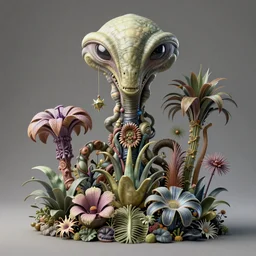 3 d render of hyper - detailed alien flora by zaha hadid based on art forms in nature by ernst haeckel
