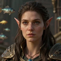 closeup portrait a high fantasy orc female, nicoletta ceccoli, mark ryden, lostfish, max fleischer, depth of field, detailed and intricate retro environment, 8 k resolution, hyperrealistic, octane render