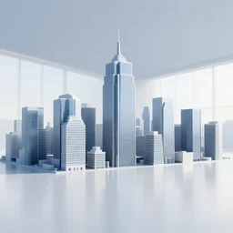 an indoor city