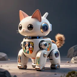 product photo of a futuristic stylized pet robot, kindchenschema, by artgerm and greg rutkowski and marc newson and zaha hadid, alphonse mucha, zaha hadid, samsung apple webcam, sci - fi, kitten pig otter fennec inspired. side view, volumetric light, detailed, octane render, midsommar