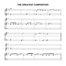 sheet music for piano of the greatest musical composition