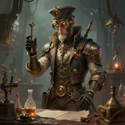 steampunk mad scientist, digital art, concept art, fantasy art, highly detailed, hd wallpaper, hdr, artstation, deviantart, behance