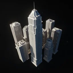 cityblock floating in space