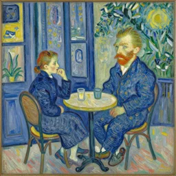 cafe scene by raoul dufy, van gogh, natural colors, masterpiece