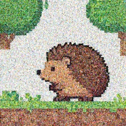 clean pixel art hedgehog 32x32 retro 8-bit computer game
