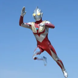 a Ultraman ready to fly