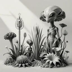 hyper - detailed matte illustration of alien flora and fauna by iris van herpen, zaha hadid based on plate 6 1 of art forms in nature by ernst haeckel