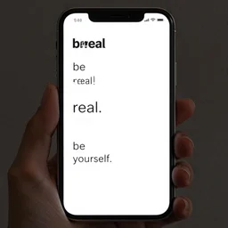 bereal, be real, app, real. be yourself. motivational. [ the words be real ]. text. poem. cool