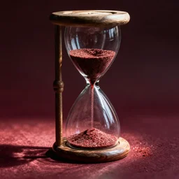 Am hourglass with blood instead of sand