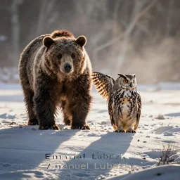 wildlife photography of an bear owl hybrid by Emmanuel Lubezki