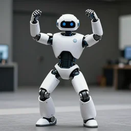 elon musk dancing in a robot costume. dslr photo, depth of field