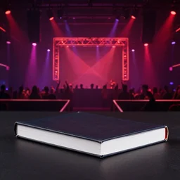 studio photography of book. dance club background