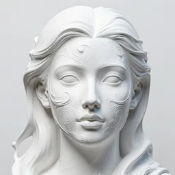 3 d liquid simulation, octane render, female model face, photography, intricate swirly patterns, female face model, mixing in white paint, white carved abstract sculpture, black mineral quartz sculpt, swirly curls fractal gold, abstract white fluid, golden edges and fractals, wasili kandinski, artstation, render, cinema 4 d, art noveau fresco ink, liquid acrylic painting