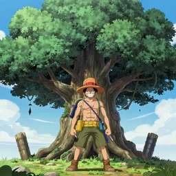 a massive tree of devil fruits, one piece, anime, artstation, octane