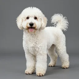 a demon dog named bambi who is a white golden doodle and not actually a demon but called a demon because it acts like it is possesed, an ultrafine detailed painting by james jean, behance contest winner, vanitas, angular, altermodern