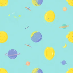 a tileable seamless space themed wallpaper designed for kids