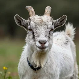 bearded cat goat, photo taken by nikon, sharp focus, 4 k.