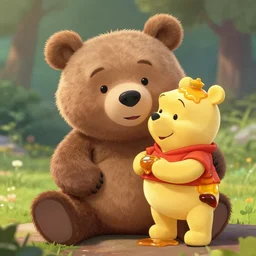 Winni the pou, the bear with honey