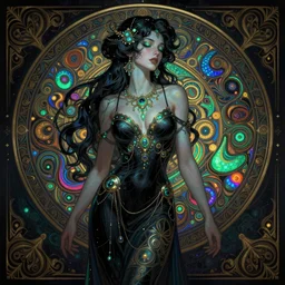 psychedelic acid trip, blacklight reactive, sexy, [fantasy], intricate, elegant, highly detailed, digital painting, artstation, concept art, matte, sharp focus, illustration, art by Artgerm and Greg Rutkowski and Alphonse Mucha