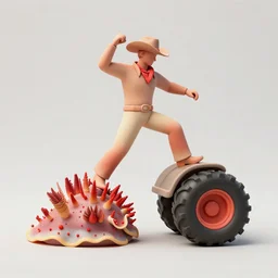 a cowboy turning into blooms. tropical sea slugs, tractor tires. complementary colors. minimalism. national geographic. 8 k, rendered in octane, smooth gradients. sculpture by antonio canova. red accents. by slim aarons, by zhang kechun, by lynda benglis