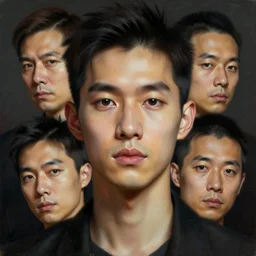 photorealistic portrait by michael komarck, greg rutkowski, victo ngai, artgerm and j. dickenson, the human capacity to abstract discrete categories over continuous phenomenon constitutes perhaps our greatest blessing and curse