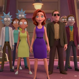 Pixar mom animated character hot woman who is a female version of a combination of (Travis Bickle, Tyler Durden, Rick from Rick and Morty, The Wolf of Wall Street, Scarface , Don Draper, Walter White, Alex from A Clockwork Orange, The Joker, and Patrick Bateman), 35mm Technicolor film 8K screenshot, trending on IMDB