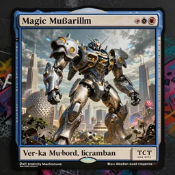 magic the gathering art, ver.ka mecha machinarium, complex elaborate EPCOT Center cityscape by Dan Mumford and by Dan Witz.  Spray Paint Graffiti