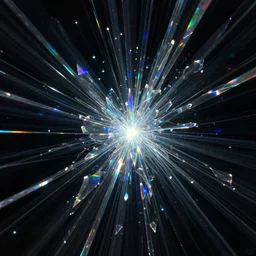 amazing dispersion glass dark side of the crystal rainbow shooting through the other side of eternity in faceted offshoots of translucent ior specularity and prisms
