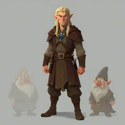 illustration. matte painting of single halfling. Elf. Portrait. Dwarve. craig mullins. ArtStation