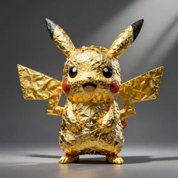 Pikachu Sculpture made out of foil