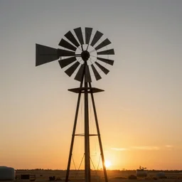 photo of a west texas sunset, old windmill, golden hour, high quality, beautiful!!!