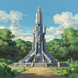 a highly detailed matte painting of a cyberpunk monument in a beautiful park by studio ghibli, makoto shinkai, by artgerm, by wlop, by greg rutkowski, volumetric lighting, octane render, 4 k resolution, trending on artstation, masterpiece