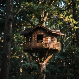 treehouse in a forest, dreamy