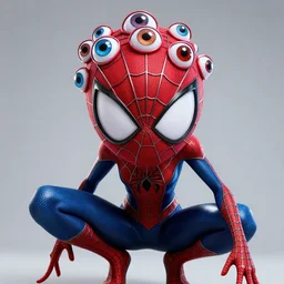 spider girl hybrid with multiple eyes