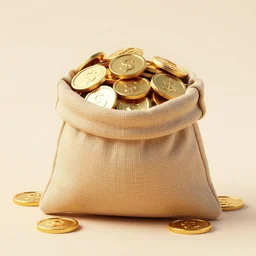 close up image, a sack of gold coin!!!, on the floor, stylized, artgerm, artstation, 9 9 design, pinterest, cgsociety, cgi, realistic, dramatic, cinematic, artistic, detailed