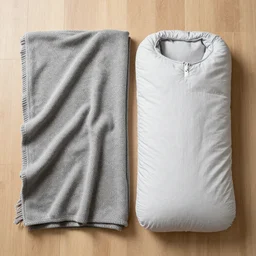 wool blanket and sleeping bag combined