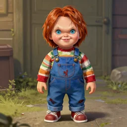 steve buscemi as chucky, storybook illustration, concept art