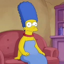 marge simpson in the style of studio Ghibli