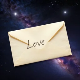 a love letter lost in space. universe in the background