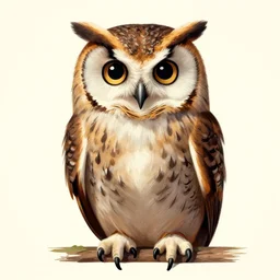 A portrait of an owl, illustration by Phil Hale, artstationhq