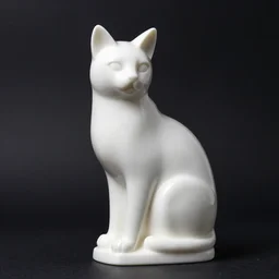 wet plate photography, dark background, cat statue by beksinski